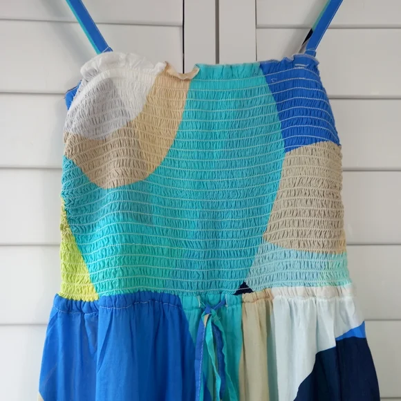 M&S Collection Beach Dress Turquoise Size 8 Removable Straps Holiday Cruise BNWT - Picture 3 of 13